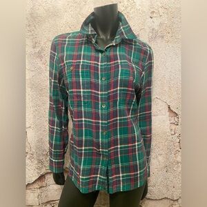 CHAPS Ralph Lauren Petite Plaid Flannel Shirt
